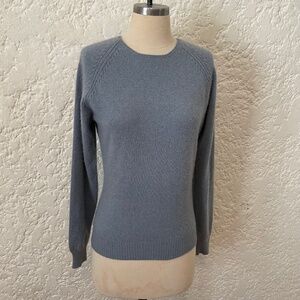 Loro Piana 100% Cashmere Blue Crewneck Sweater Women's IT 42 (US 6) Quiet Luxury